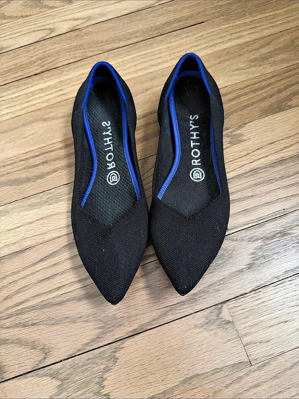 Rothy's The Point Pointed-Toe Flats US 7 Black